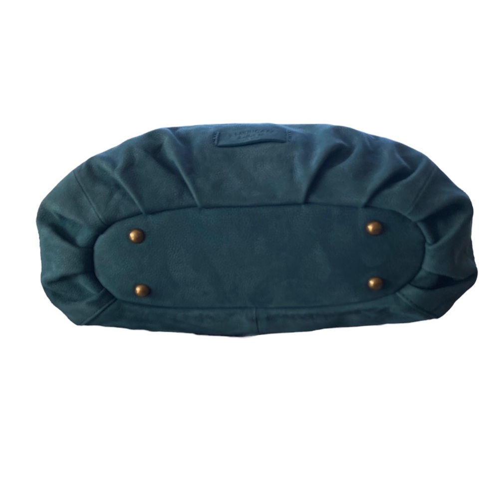 American Leather Co. Nubuck Leather Ella Crossbody Dark Teal - Picture 13 of 15